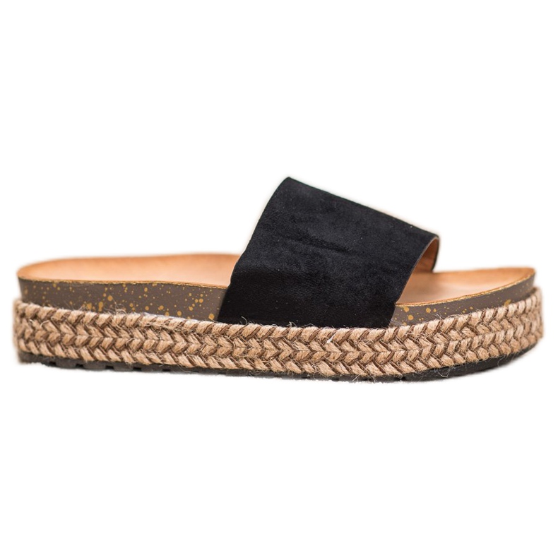 Comer Casualowe Klapki Na Platformie czarne