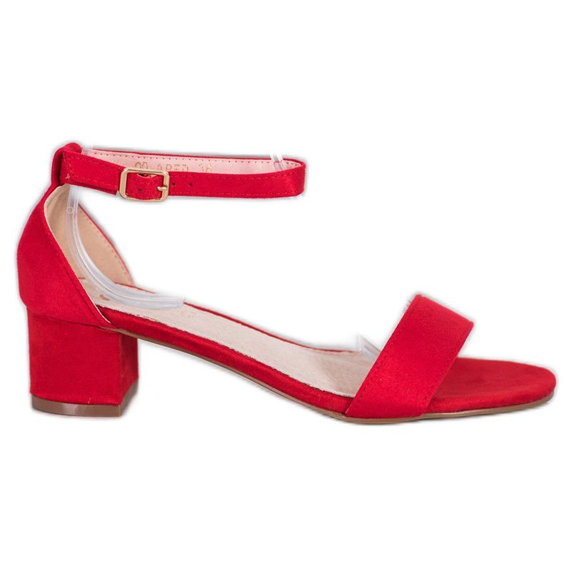 Small Swan Czerwone Sandały Na Słupku