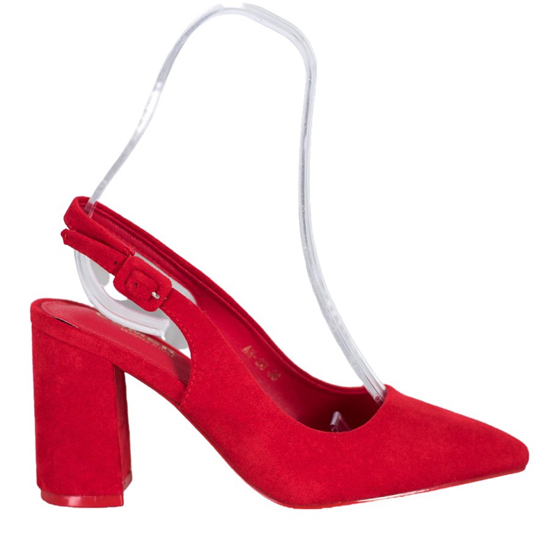 Comer Klasyczne Czółenka Z Odkrytą Piętą czerwone
