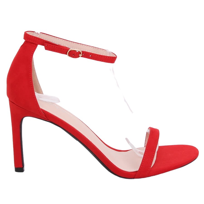 Sandałki na szpilce czerwone NF-31P Red