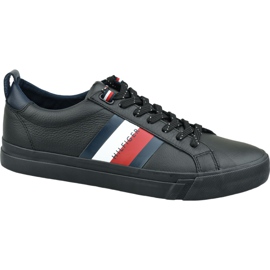 Buty Tommy Hilfiger Flag Detail Leather Sneaker M FM0FM02576 Bds czarne