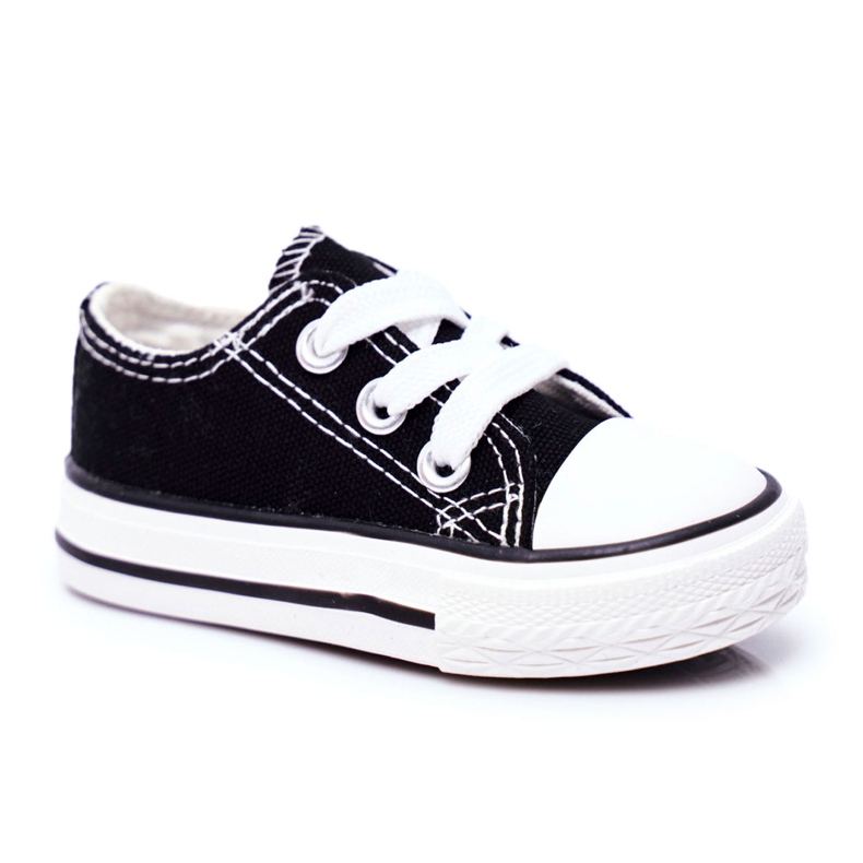 FRROCK Dziecięce Trampki Klasyczne Czarne Filemon