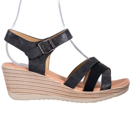 Sea Elves Lekkie Sandały Z Eko Skóry czarne