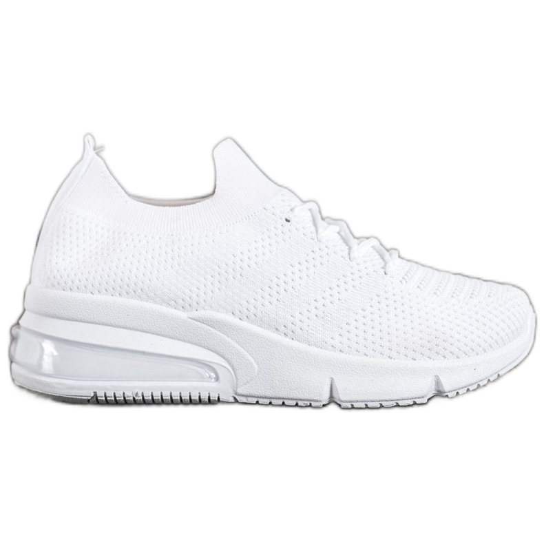 SHELOVET Tekstylne Białe Sneakersy