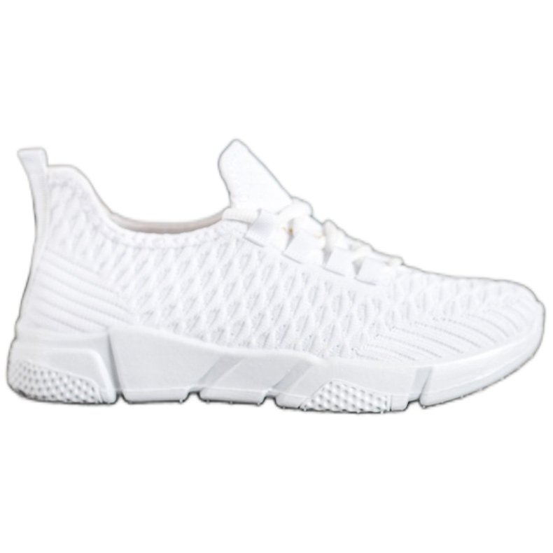 SUPER COOL Białe Sneakersy Tekstylne