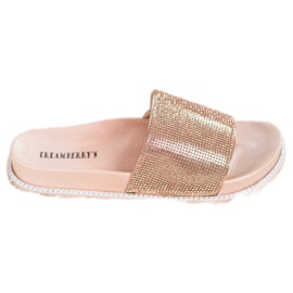 Creamberry'S Złote Klapki Z Kryształkami złoty