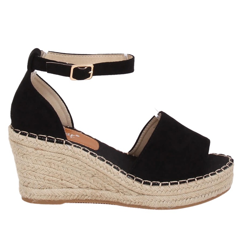 Espadryle na koturnie czarne TU147 Black