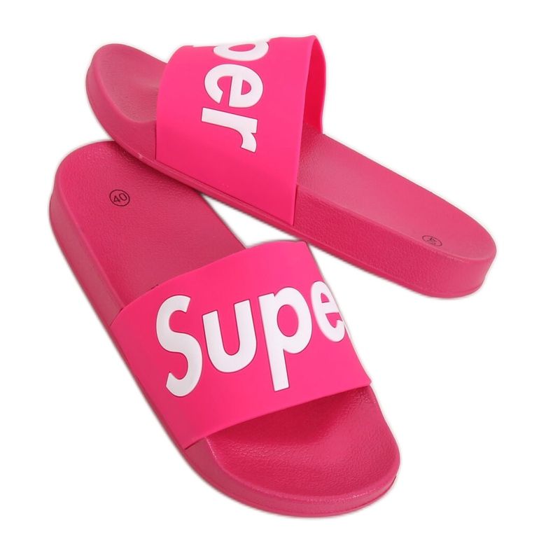 Klapki damskie fuksjowe CK110 Fuchsia różowe