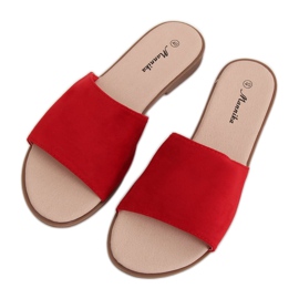 Klapki damskie czerwone WL1606 Red
