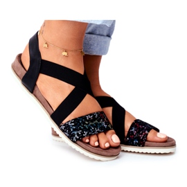 EVE Sandały Damskie Eleganckie Czarne Morrin