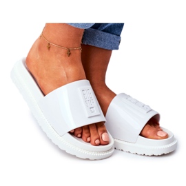 Klapki Damskie Big Star na Platformie Białe FF274812
