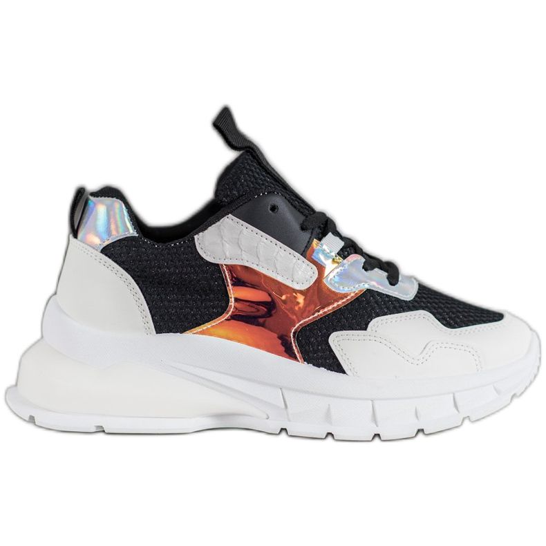 Mannika Modne Sneakersy Z Siateczką czarne