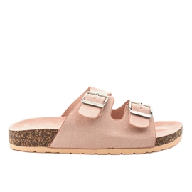 Różowe klapki z klamerką BL3100-SF