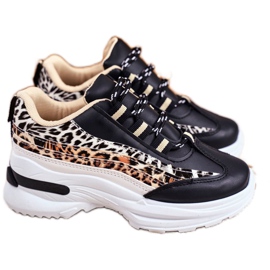 FRROCK Sportowe Buty Dziecięce Czarne Dante brązowe