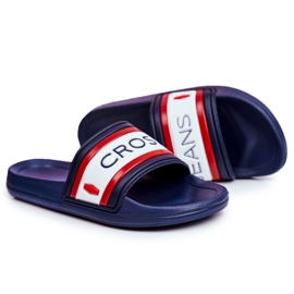 Klapki Męskie Cross Jeans Granatowe FF1R4092