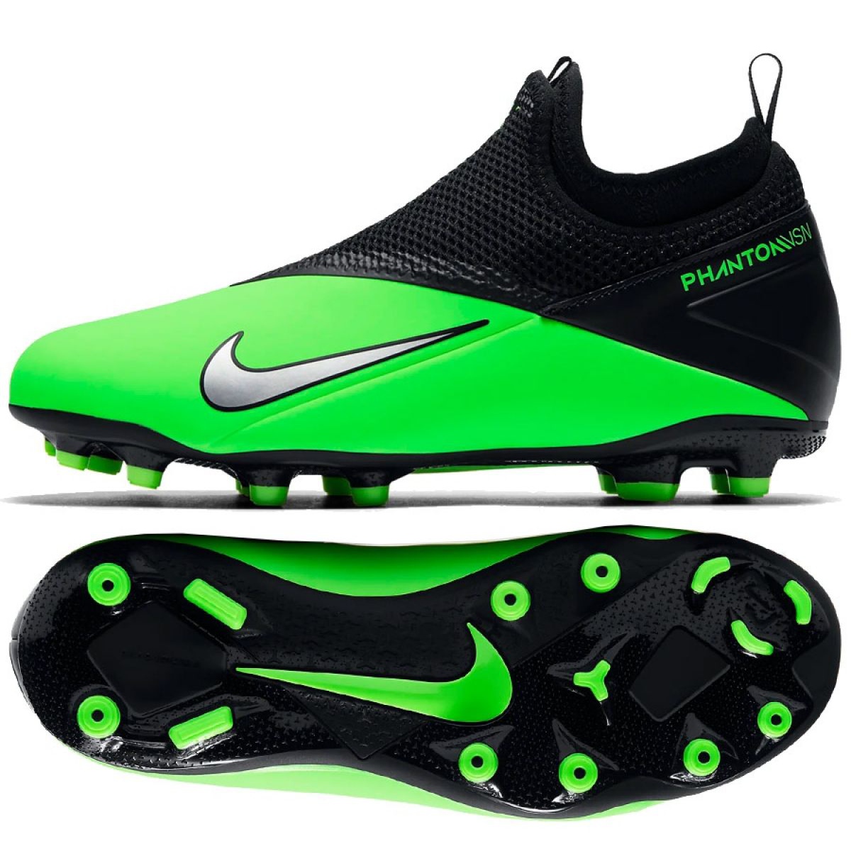 Buty piÅkarskie Nike Phantom Vsn 2 Academy Df Fg /MG Jr CD4059 306 wielokolorowe zielone