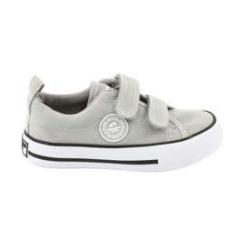 American Club Szare Trampki Na Rzepy American LH39