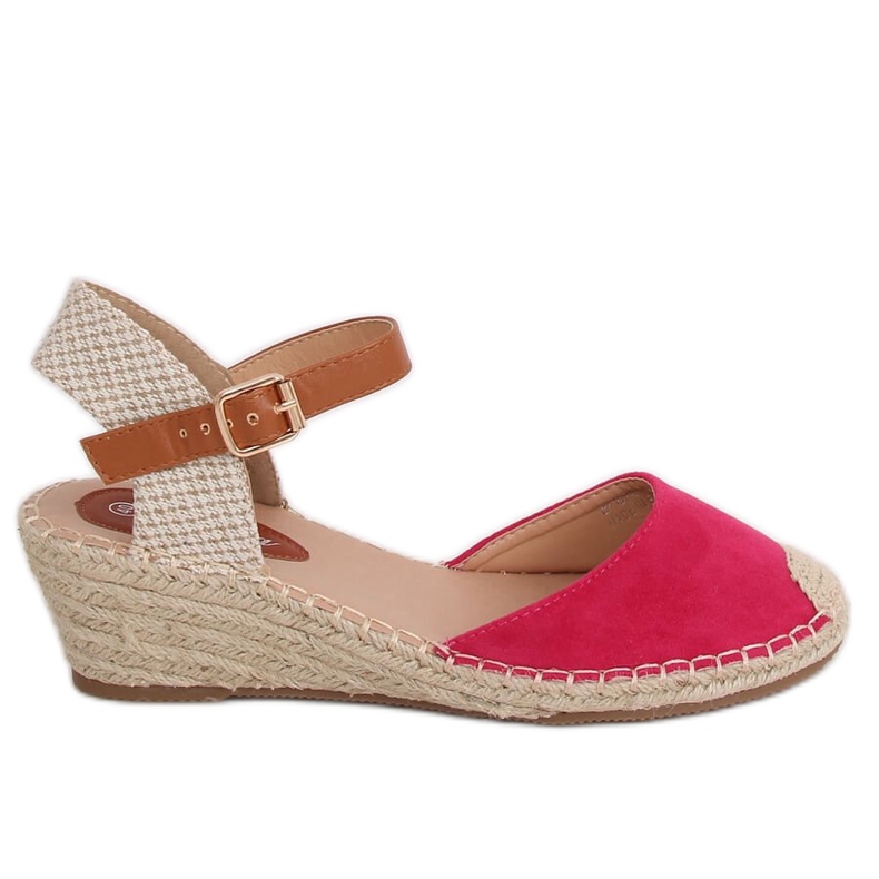 Espadryle na koturnie fuksjowe S-820 Fushia różowe