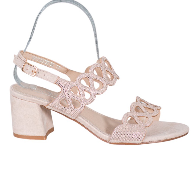 Filippo Sandałki Na Słupku Z Cyrkoniami brązowe