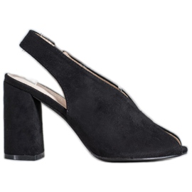 Filippo Wsuwane Sandały Na Słupku czarne