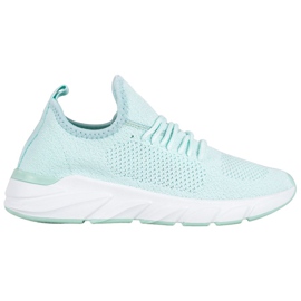 Lemax Tekstylne Sneakersy Na Platformie zielone