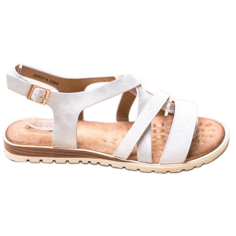 Evento Białe Sandały Z Eko Skóry