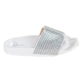 Lemax Białe Klapki Z Cyrkoniami
