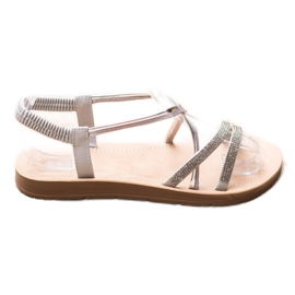 Sea Elves Sandałki Ze Srebrnymi Ozdobami szare