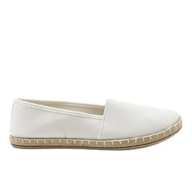 Srebrne espadryle wsuwane D1K-19 szare