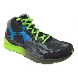 Buty Under Armour Bgs Overdrive Mid K Jr 1266381-019 szare zielone