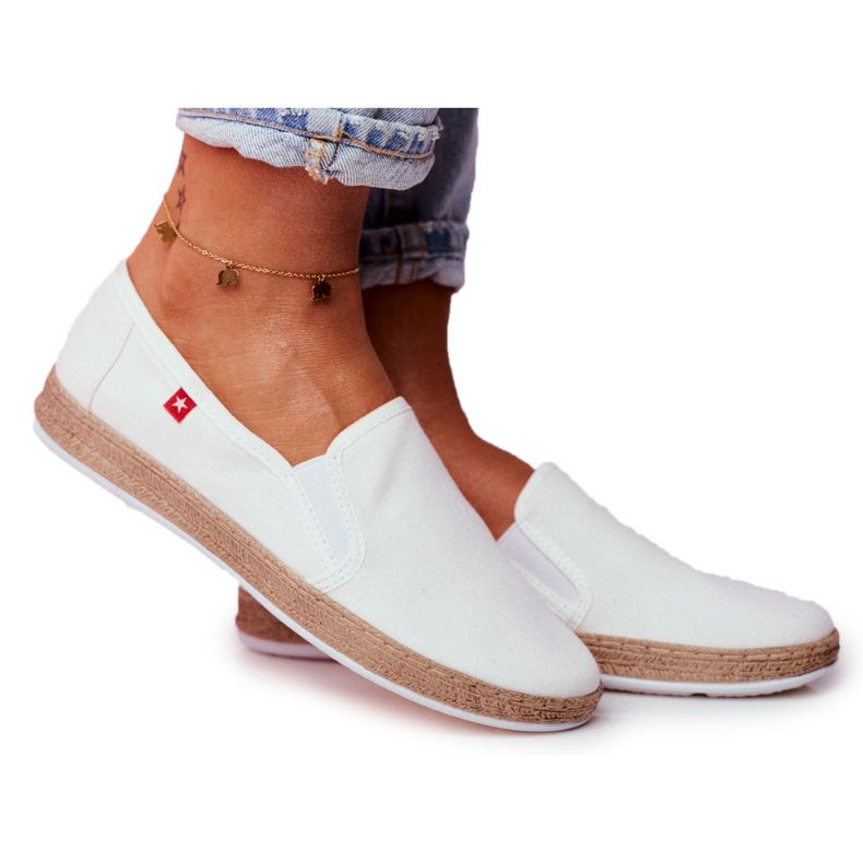 Espadryle Damskie Big Star Slip-on Białe FF276038