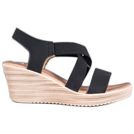 Sea Elves Casualowe Wsuwane Sandały czarne