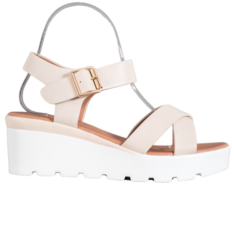 Weide Modne Sandały brązowe