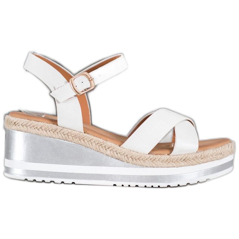 Weide Białe Koturny Z Eko Skóry