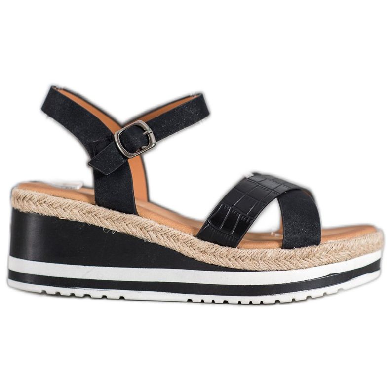 Weide Czarne Koturny Z Eko Skóry