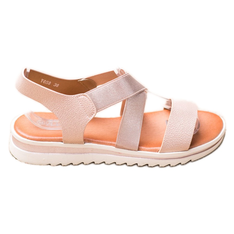 Weide Sandały Na Platformie beżowy złoty