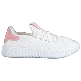 SHELOVET Ażurowe Buty Sportowe białe