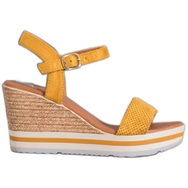 Weide Modne Koturny Z Zamszu żółte