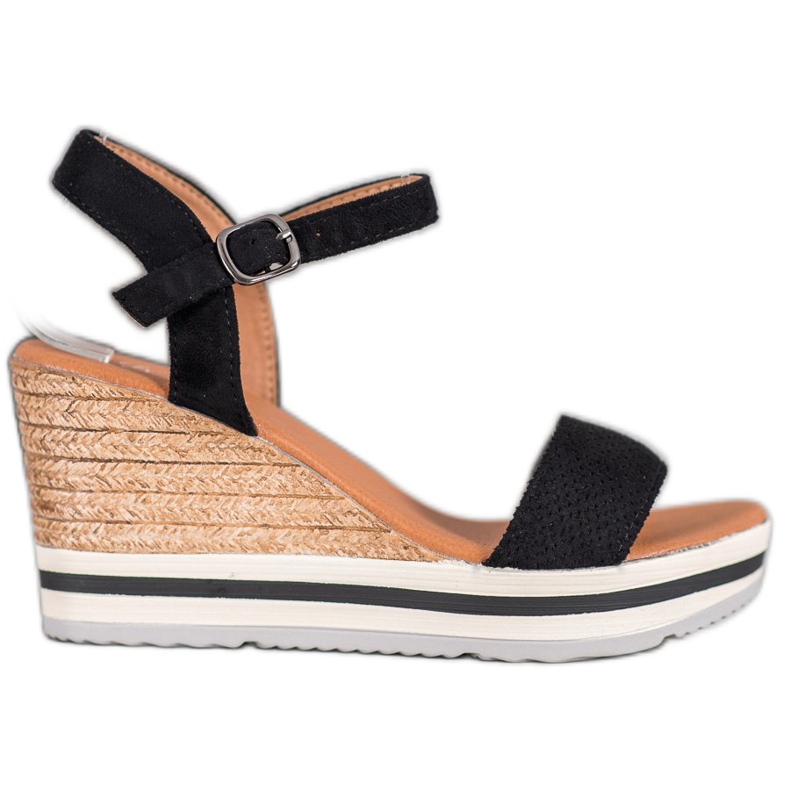 Weide Modne Koturny Z Zamszu czarne