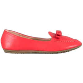 SHELOVET Czerwone Lordsy Z Eko Skóry