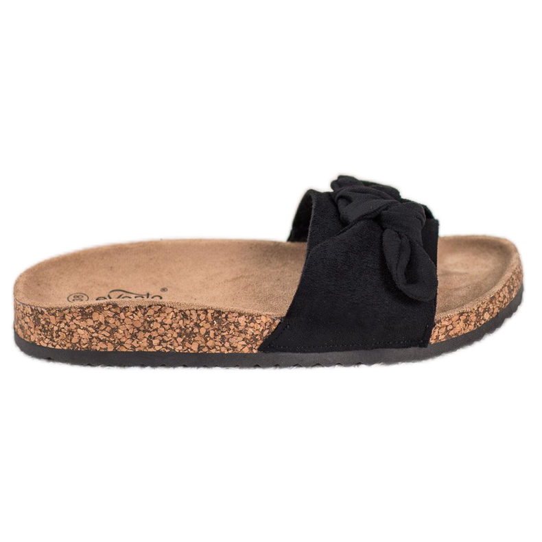 Evento Zamszowe Klapki Na Platformie czarne