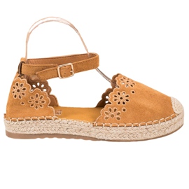 Seastar Espadryle Z Ażurowym Wzorem brązowe