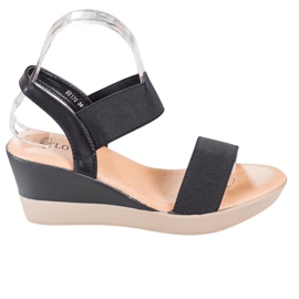 Clowse Lekkie Wsuwane Sandały czarne