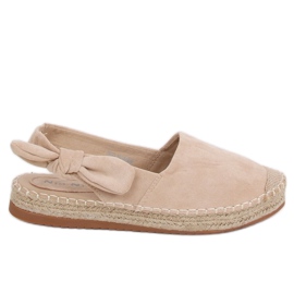 Espadryle damskie beżowe 3016 Beige beżowy