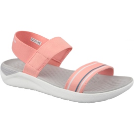 Sandały Crocs LiteRide Sandal W 205106-6KP pomarańczowe różowe
