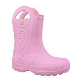 Kalosze Crocs Handle It Rain Boot Kids Jr 12803-6I2 różowe