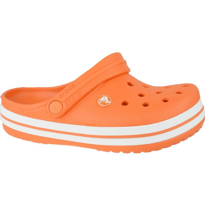 Klapki Crocs Crocband Clog K Jr 204537-810 pomarańczowe szare