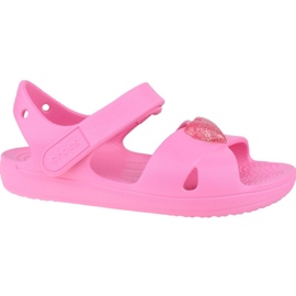 Sandały Crocs Classic Cross-Strap Sandal K 206245-669 czarne różowe