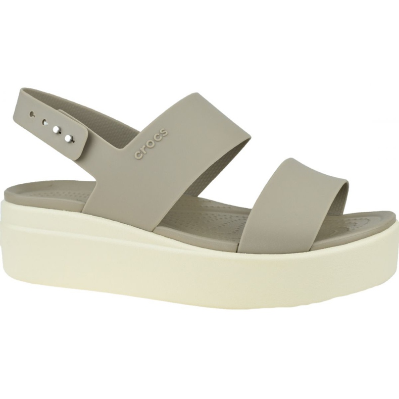 Sandały Crocs Brooklyn Low Wedge 206453-15W brązowe