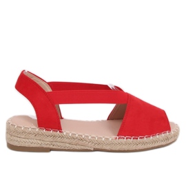 Espadryle damskie czerwone 0M815 Red